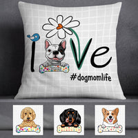 Personalized Dog Mom Life Pillow JR254 67O58 (Insert Included) thumb 1