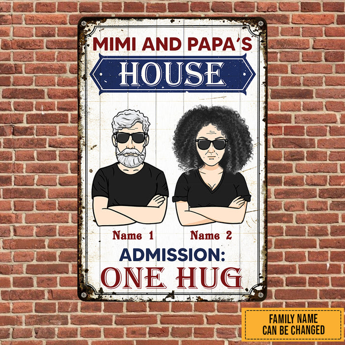 Personalized Grandpa Grandma Metal Sign JL75 26O47 1