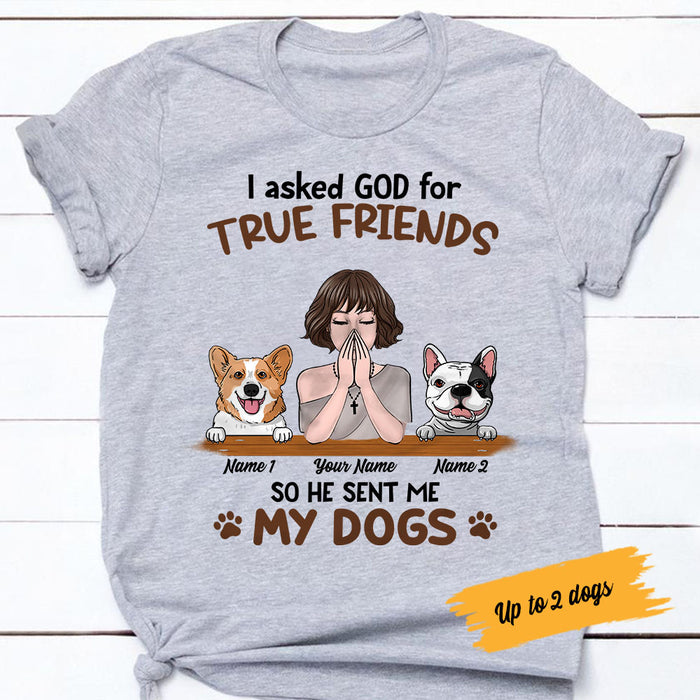 Personalized Dog Mom Ask God Jesus T Shirt AP231 81O58 1