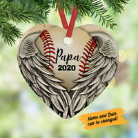 Personalized Baseball  Heart Ornament NB126 85O58 thumb 1