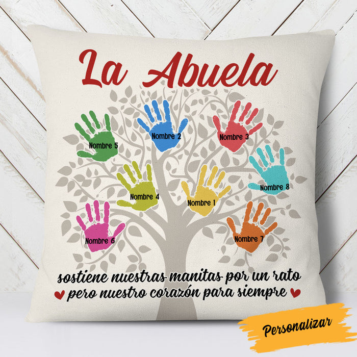 Personalized Mom Grandma Tree Spanish Mamá Abuela Pillow AP1512 95O58 (Insert Included) 1