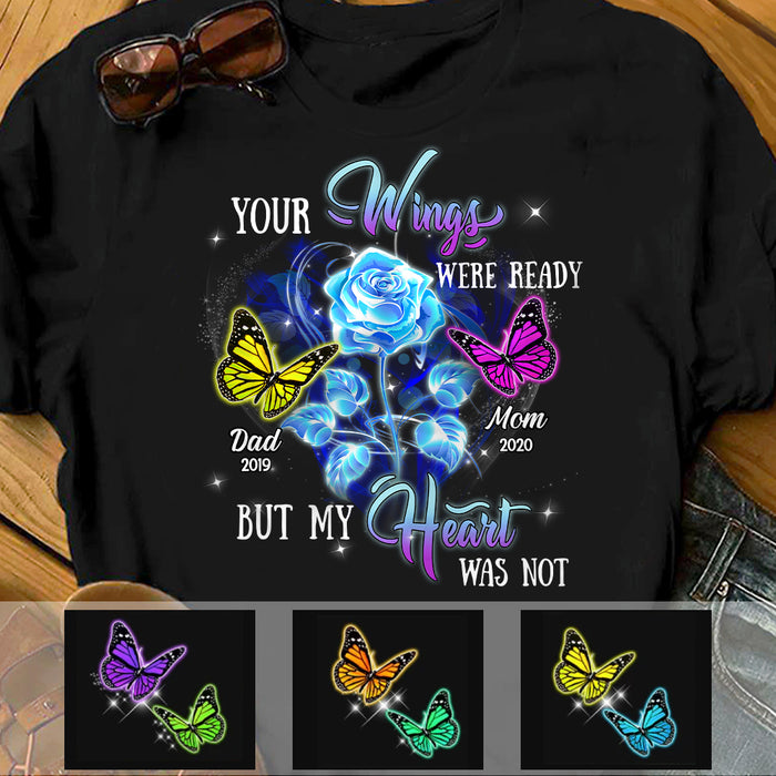 Personalized Memorial Mom Dad Your Wings Were Ready T Shirt MR231 95O57 1