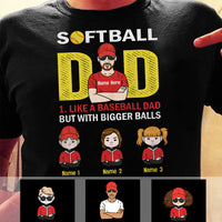 Personalized Dad Softball T Shirt JN171 95O34 thumb 1