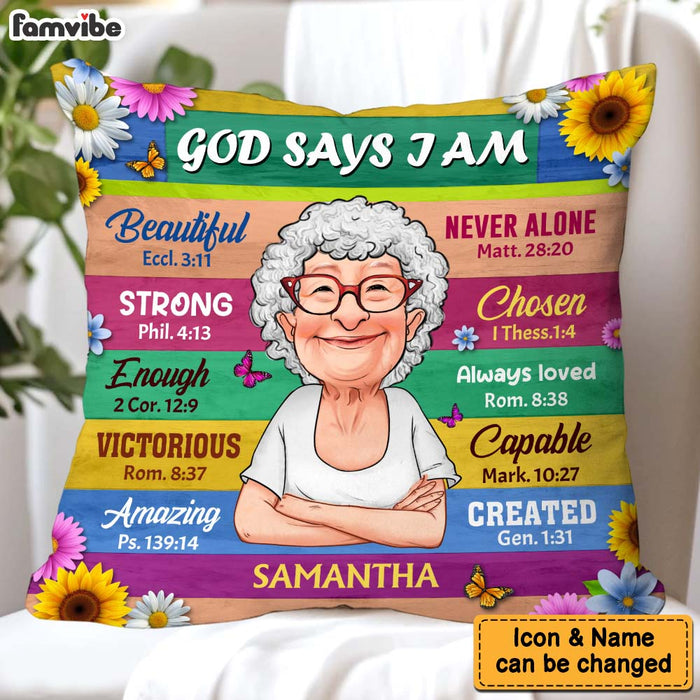 Personalized Gift For Grandma God Says I Am Pillow 31351 1