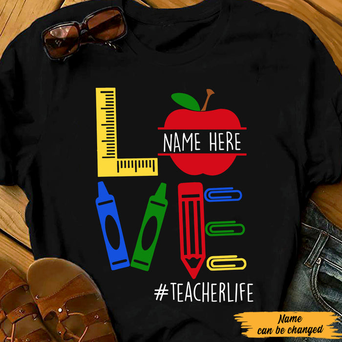 Personalized Teacher Love T Shirt MY314 30O47 1