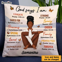 Personalized Daughter God Says I Am Bible Verses Pillow DB281 30O47 thumb 1