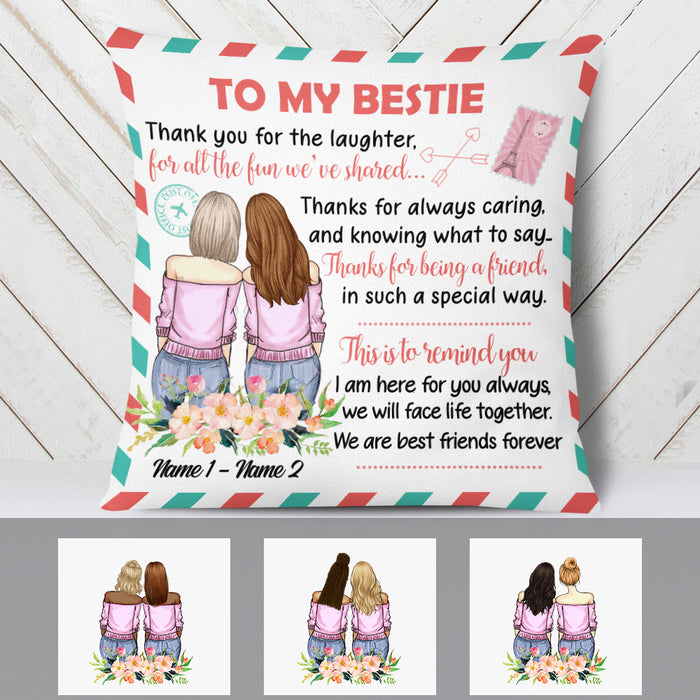 Personalized To My Best Friends Pillow FB13 30O34 (Insert Included