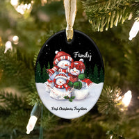 Personalized First Christmas Snowman Family  Ornament OB13 85O60 thumb 1