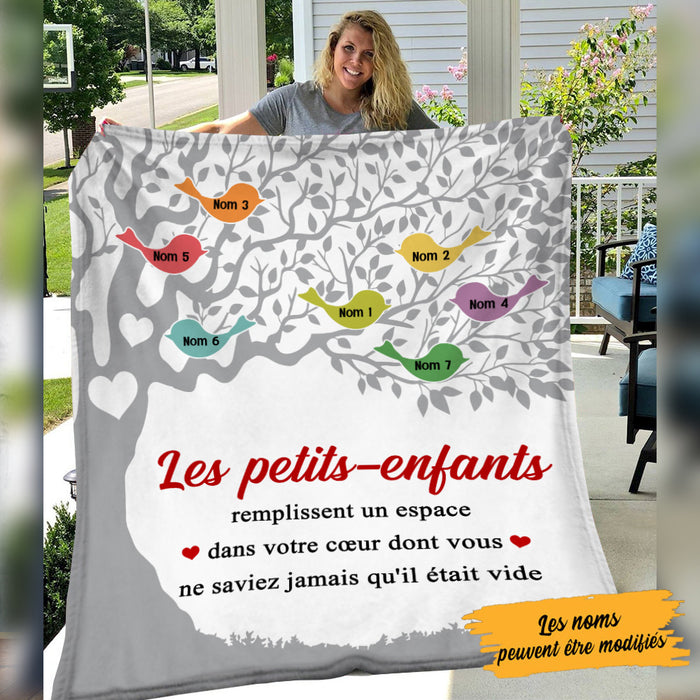 Personalized French Grand-mère Family Tree Grandma Blanket MR293 65O53 1