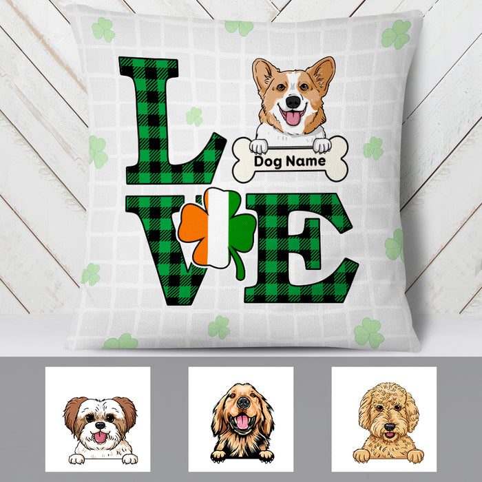Personalized Irish Patrick Day Dog Love Pillow JR272 65O57 (Insert Included) 1
