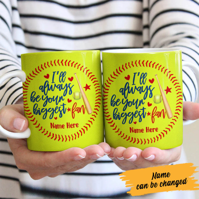 Personalized Baseball Softball Your Biggest Fan Mug NB97 30O60 1