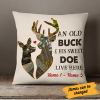 Personalized Deer Hunting Couple Valentine Pillow  JR42 81O34 thumb 1