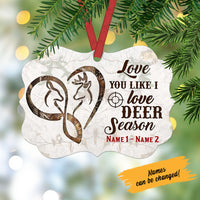Personalized Hunting Couple Love Deer Season Benelux Ornament DB11 30O58 thumb 1