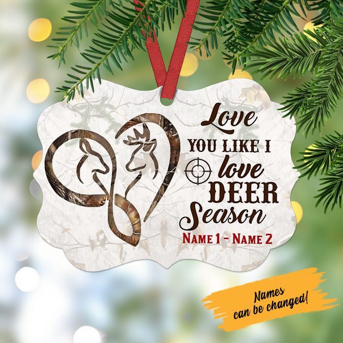 Personalized Hunting Couple Love Deer Season Benelux Ornament DB11 30O58 1