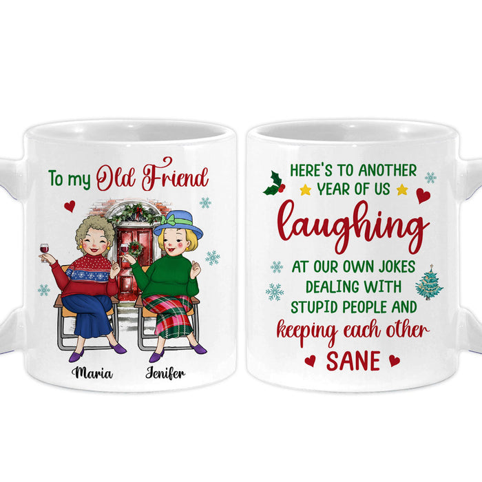 Personalized Gift For Old Friends Here's To Another Year Of Us Mug 30276 1