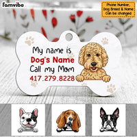 Personalized Dog Mom Call My Mom Bone Pet Tag NB112 85O58 thumb 1