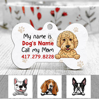 Personalized Dog Mom Call My Mom Bone Pet Tag NB112 85O58 thumb 1