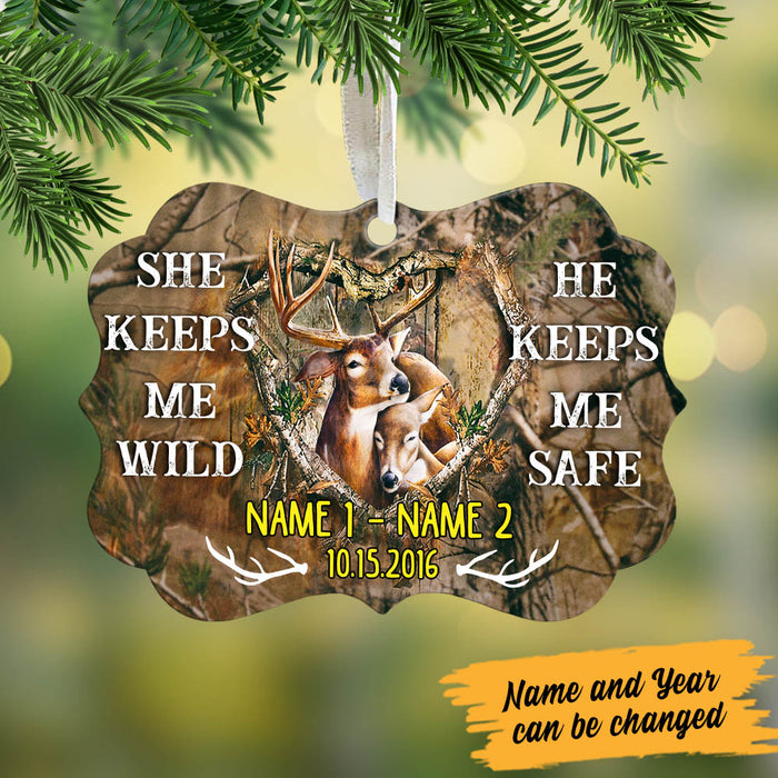 Personalized Deer Hunting Couple Benelux Ornament NB232 87O60 1