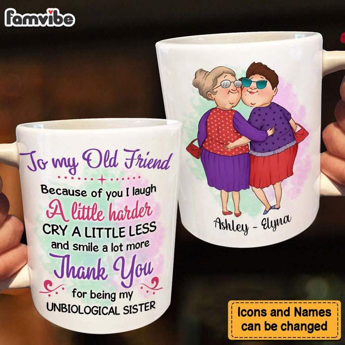Personalized Gift For Friends My Unbiological Sister Mug 30994 1