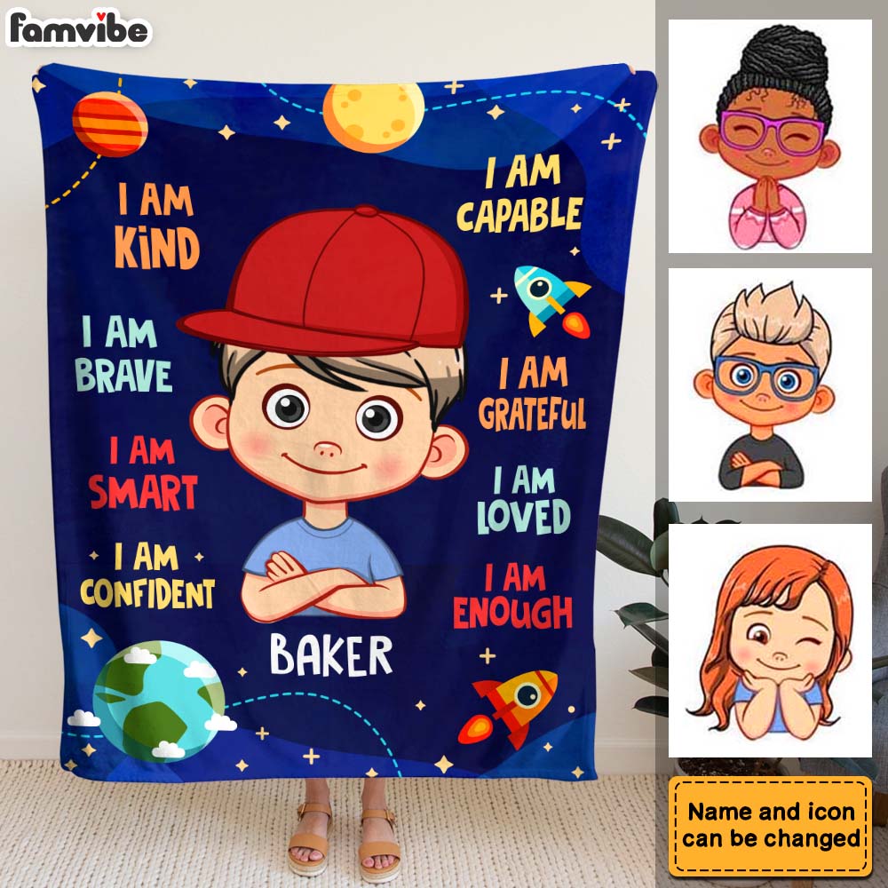 Personalized Gift For Grandson I Am Kind Blanket 31469 Primary Mockup
