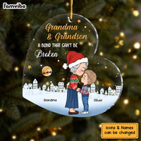 Personalized Christmas Gift Grandson And Grandma Bond Can't Be Broken Ornament 30577 thumb 1
