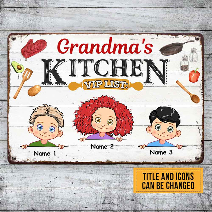 Personalized Kitchen Grandma Metal Sign JL92 26O58 1