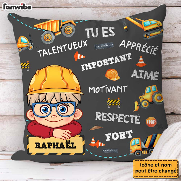 Personalized Gift For Grandson Construction French Pillow 30722 1
