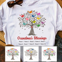 Personalized Grandma Blessing Tree T Shirt MR112 73O53 thumb 1