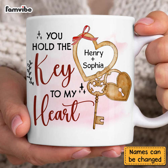 Personalized Couple You Hold The Key To My Heart Mug 31074 1