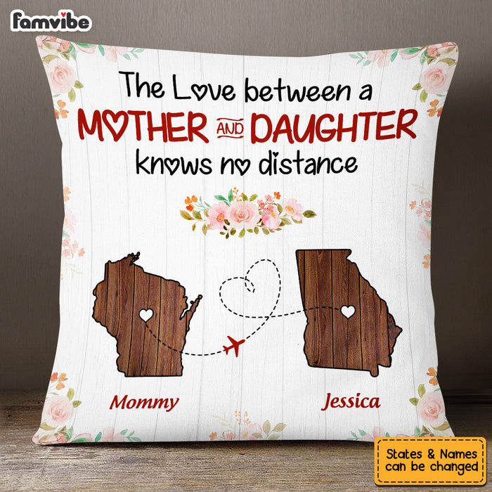 Personalized Long Distance Mother And Daughter Pillow AG87 32O53 1