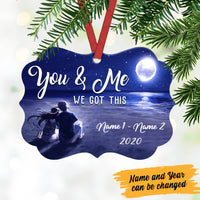 Personalized Couple Beach Moon Benelux Ornament NB137 81O60 thumb 1