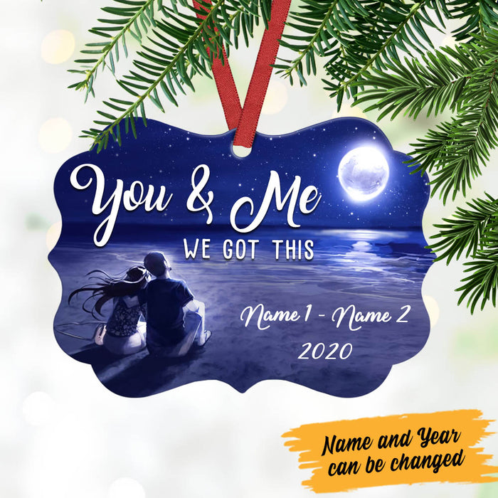 Personalized Couple Beach Moon Benelux Ornament NB137 81O60 1