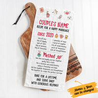Personalized Couple Recipe Kitchen Towel DB141 30O53 thumb 1