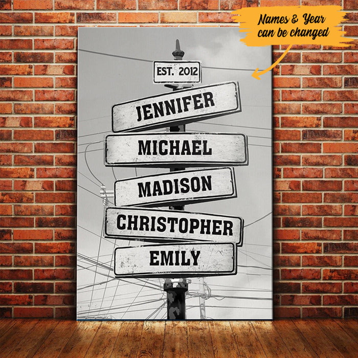 Personalized Family Street Sign Garden Canvas JL284 85O57 1