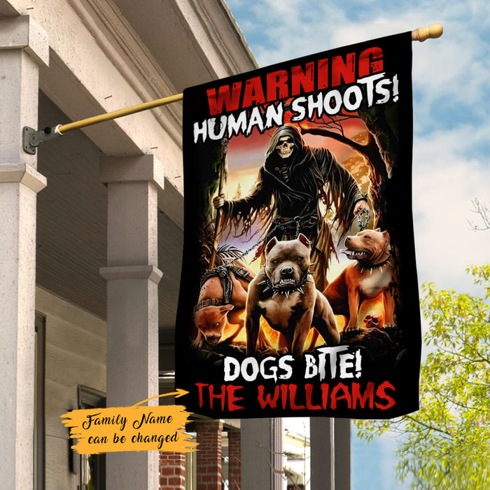 Personalized Skull Dog Halloween Flag JL172 85O47 1