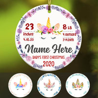 Personalized Unicorn Baby First Christmas  Ornament OB132 73O53 thumb 1