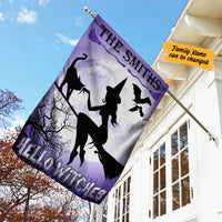 Personalized Hello Witches Halloween Flag JL171 29O36 thumb 1