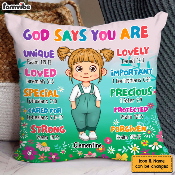 Personalized Gift For Grandkid God Says You Are Pillow 32408 1