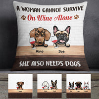 Personalized Cannot Survive Without Dog  Pillow SB281 73O57 (Insert Included) thumb 1