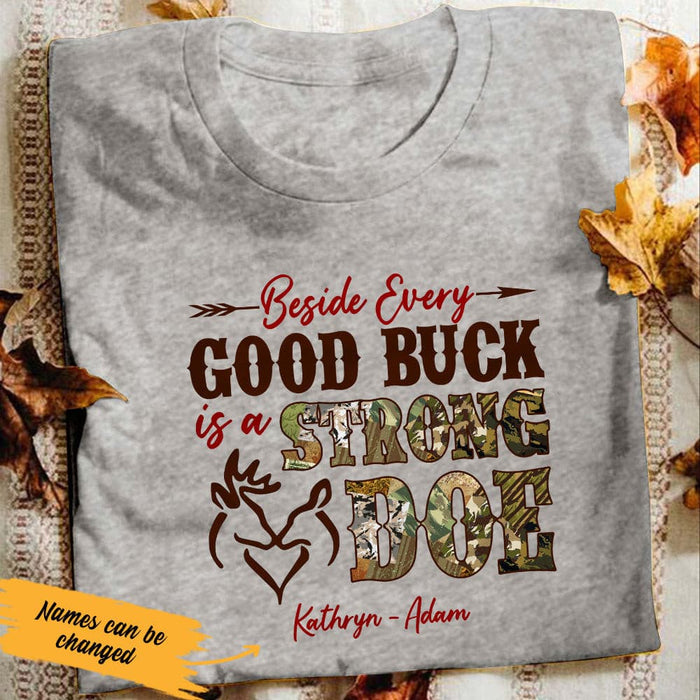 Personalized Hunting Husband & Wife White T Shirt JN154 95O53 1