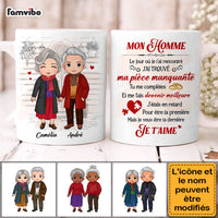 Personalized Gift For Couple French The Day I Met You Mug 30817 thumb 1