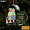 Personalized Christmas Gift For Friend God Never Walk Alone Ornament 30323 1
