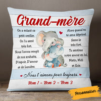 Personalized French Maman Grand-mère Elephant Mom Grandma Pillow AP149 65O53 (Insert Included) thumb 1