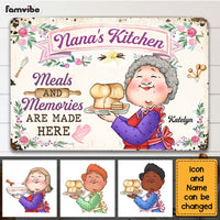 Personalized Gift For Grandma Cooking Baking Nana's Kitchen Metal Sign 31624 thumb 1
