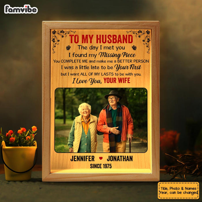 Personalized Couple Gift  The Day I Met You Picture Frame Light Box 31423 1