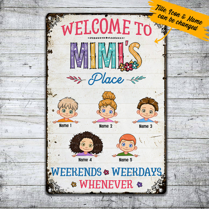 Personalized Mimi Grandma Metal Sign JL73 26O57 1