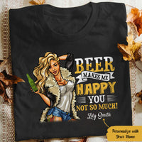 Personalized Beer Makes Me Happy T Shirt JL281 65O58 thumb 1