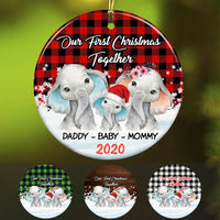 Personalized Baby Elephant First Christmas  Ornament OB22 95O60 thumb 1