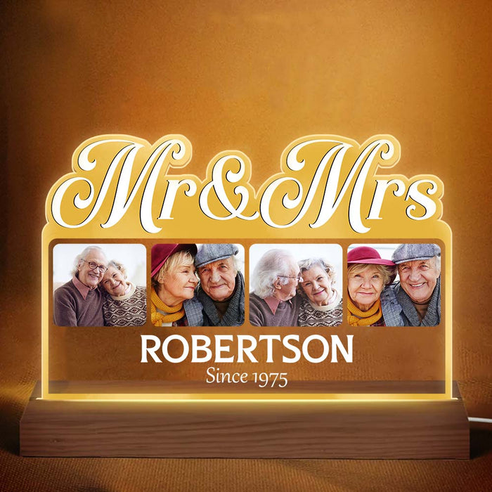 Personalized Couple Gift Photo Gift Plaque LED Lamp Night Light 31457 1