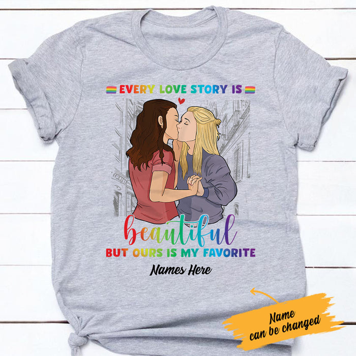 Personalized Our Story LGBT Lesbian Love T Shirt SB152 26O58 1